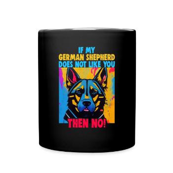 Hunde Deutscher Schäfer Hundeliebhaber - Tasse einfarbig - Schwarz - Vorne