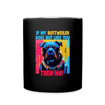 Chiens Rottweiler Amoureux des chiens - Mug uni - noir - Devant