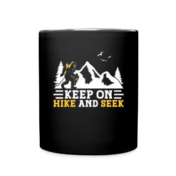 Les fournitures de fête Bigfoot continuent de grimper et de chercher - Mug uni - noir - Devant
