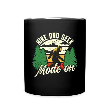 Bigfoot Party Supplies Hike And Seek Mode On - Full Colour Mug - black - Front