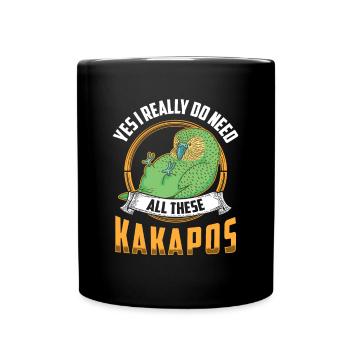 Kakapo need all this New Zealand parrot - Full Colour Mug - black - Front
