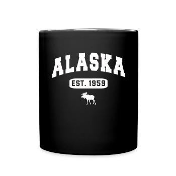 Alaska Geschenk Kinder Herren Damen USA Natur Eis - Tasse einfarbig - Schwarz - Vorne
