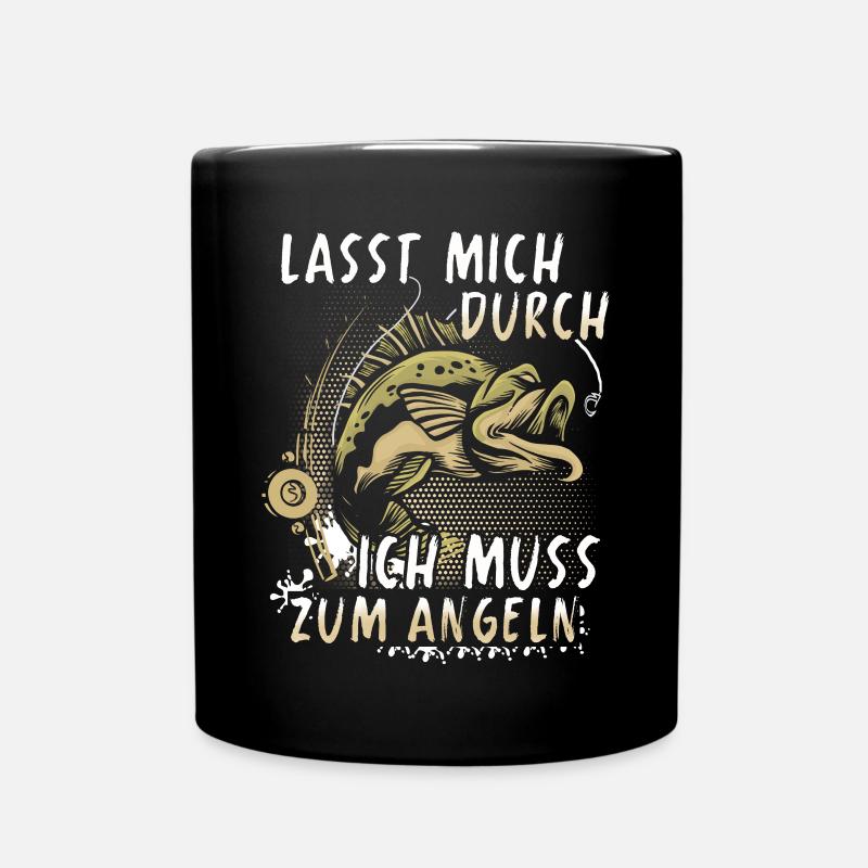 Angeln - Tasse einfarbig - Schwarz