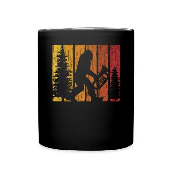 Bigfoot Joueur de tuba Musicien d’instruments de musique - Mug uni - noir - Devant