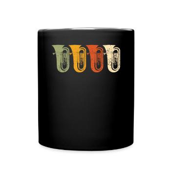 Tubaspieler Musikinstrument Instrumentalist - Tasse einfarbig - Schwarz - Vorne