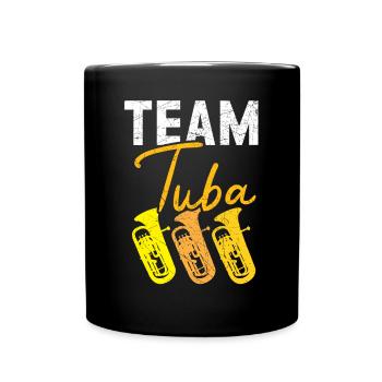 Team Tubaspieler Musikinstrumentenmusiker - Tasse einfarbig - Schwarz - Vorne