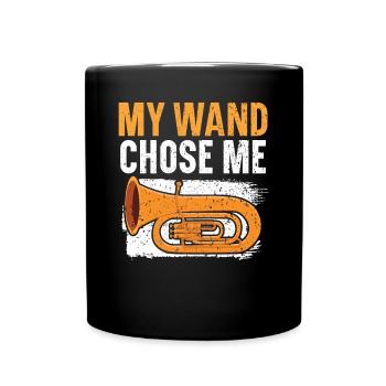 Ma baguette m’a choisi Joueur de tuba Instrumentiste - Mug uni - noir - Devant