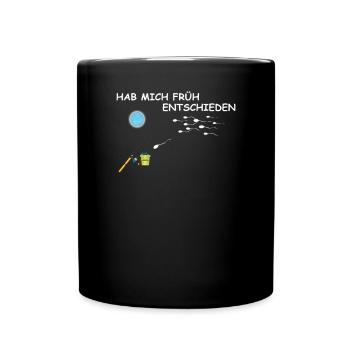 Angler Geschenkidee Hobby Angeln - Tasse einfarbig - Schwarz - Vorne