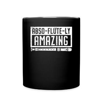 Abso-flute-ly Amazing Flute Player Musicien - Mug uni - noir - Devant