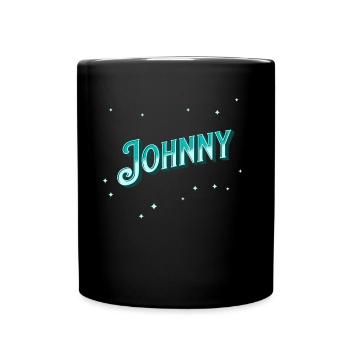 Johnny Namen personalisiert - Tasse einfarbig - Schwarz - Vorne