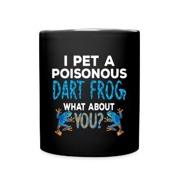 Je caresse une grenouille venimeuse - Mug uni - noir - Devant