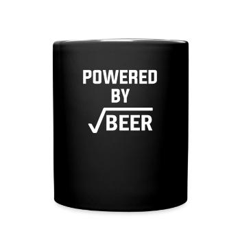Powered by root beer, root beer - Tasse einfarbig - Schwarz - Vorne