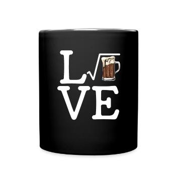I love root beer, root beer - Tasse einfarbig - Schwarz - Vorne
