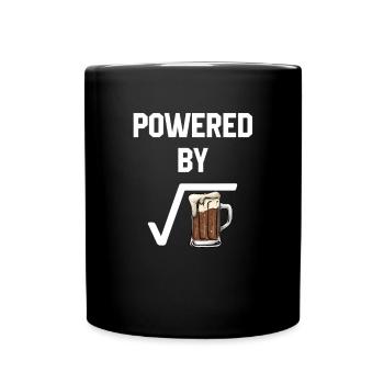 Powered by root beer, root beer - Tasse einfarbig - Schwarz - Vorne