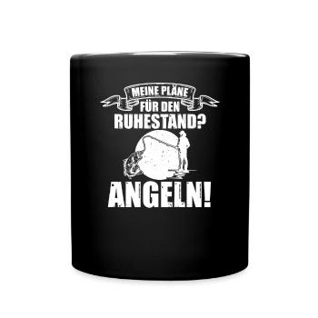 Ruhestand Angler Opa Pläne Angelliebhaber Geschenk - Tasse einfarbig - Schwarz - Vorne