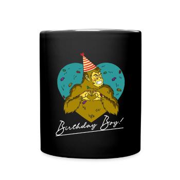 Bigfoot Party Supplies Anniversaire Garçon Sasquatch - Mug uni - noir - Devant