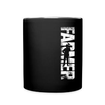 Farming Farmer Vintage Farmer - Tasse einfarbig - Schwarz - Vorne