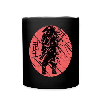 Samurai Krieger Ninja Japanische Kunst Japan Katan - Tasse einfarbig - Schwarz - Vorne