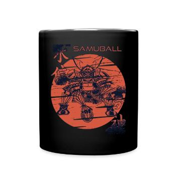 Football Samurai Samuball Japanese Warrior Japan - Full Colour Mug - black - Front