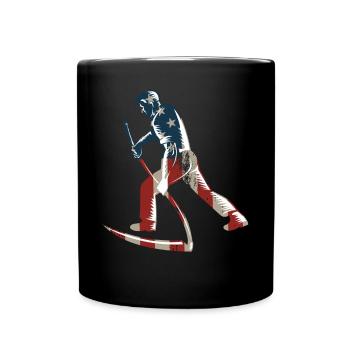 Farming Farmer American Flag Us - Full Colour Mug - black - Front