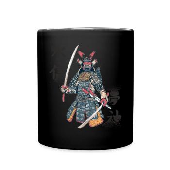 Samouraï Rétro Art Japonais Ninja Japonais K - Mug uni - noir - Devant
