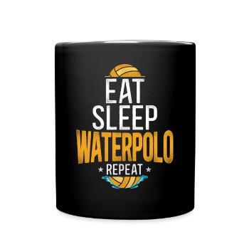 Water Polo Vintage Eat Sleep Water - Tasse einfarbig - Schwarz - Vorne