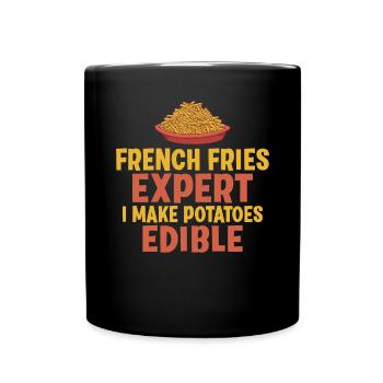 French Fries Lover Fast Food Gifts - Full Colour Mug - black - Front