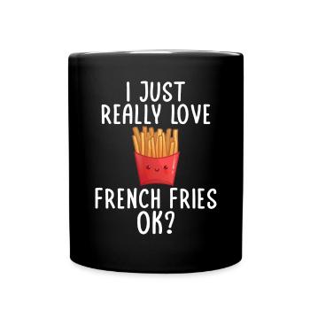 French Fries Lover Fast Food Gifts - Full Colour Mug - black - Front