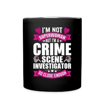 Forensic evidence - Kripo Polizei Forensics - Full Colour Mug - black - Front