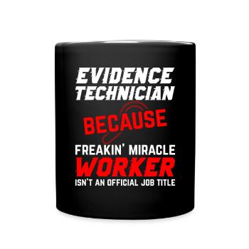 Forensic evidence - Kripo Polizei Forensics - Full Colour Mug - black - Front