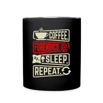 Forensic evidence - Kripo Polizei Forensics - Full Colour Mug - black - Front