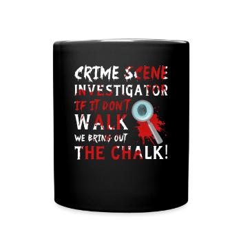 Forensic evidence - Kripo Polizei Forensics - Full Colour Mug - black - Front