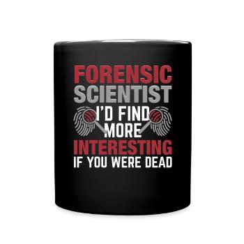 Forensic evidence - Kripo Polizei Forensics - Full Colour Mug - black - Front