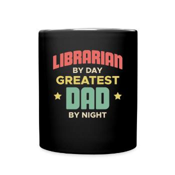 Jour de la Baie des bibliothécaires Le meilleur papa de nuit - Mug uni - noir - Devant