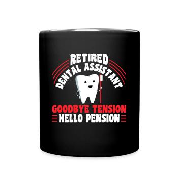 Rentner Pension Pensionist Zahnarzt - Tasse einfarbig - Schwarz - Vorne