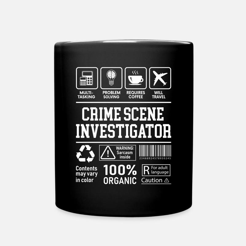 Spurensicherung - Kripo Polizei Kriminaltechnik - Tasse einfarbig - Schwarz