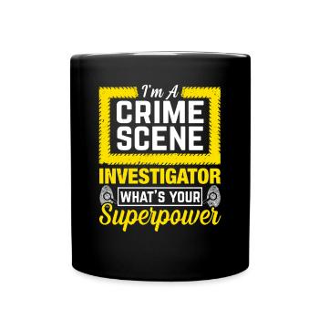 Forensic evidence - Kripo Polizei Forensics - Full Colour Mug - black - Front