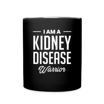 Dans un cadeau de chemise de guerrier contre la maladie rénale - Mug uni - noir - Devant