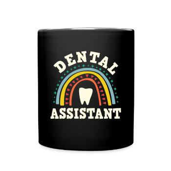 Assistante dentaire Chemise Cadeau Dentiste - Mug uni - noir - Devant