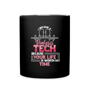 Dialysis Techn Nurse Shirt - Full Colour Mug - black - Front