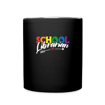 School Librarian Geschenk Schule - Tasse einfarbig - Schwarz - Vorne