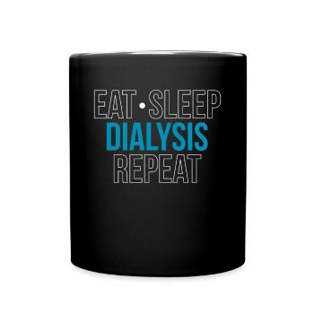 Manger dormir Dialyse Infirmière Répéter Chemise - Mug uni - noir - Devant