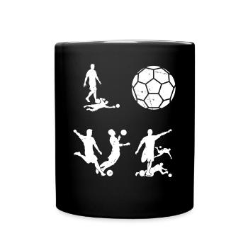 Soccer LOVE Soccer Player Love Soccer - Tasse einfarbig - Schwarz - Vorne