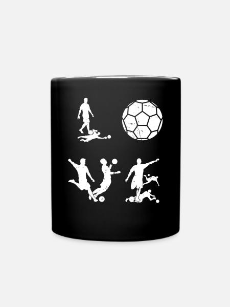 Soccer LOVE Joueur de soccer Love Soccer - Mug uni - noir