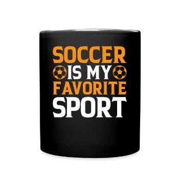 Soccer Is My Favorite Sport - Soccer Player Soccer - Tasse einfarbig - Schwarz - Vorne