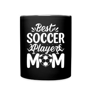 Soccer Mama Soccer Lover - Best Soccer Player Mom - Tasse einfarbig - Schwarz - Vorne