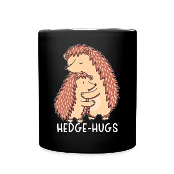 Hedge-hugs Hedgehog Lover Hedgie Wildlife Animal - Full Colour Mug - black - Front