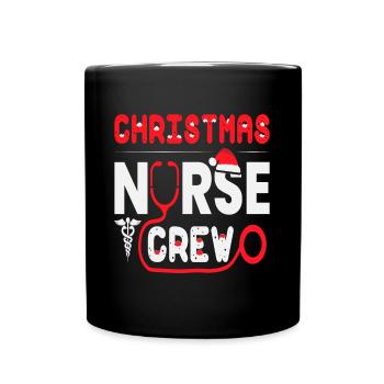 Christmas Nurse Crew Outfit - Tasse einfarbig - Schwarz - Vorne