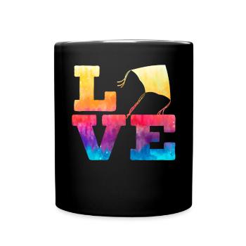 Liebe Drachen fliegen Liebhaber Drachenflüsterer Drachen Hersteller - Tasse einfarbig - Schwarz - Vorne