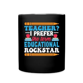 Funny School Humor Teacher - Full Colour Mug - black - Front